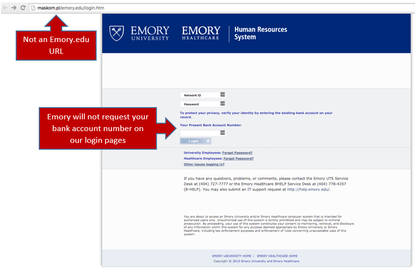 Emory Payroll Login