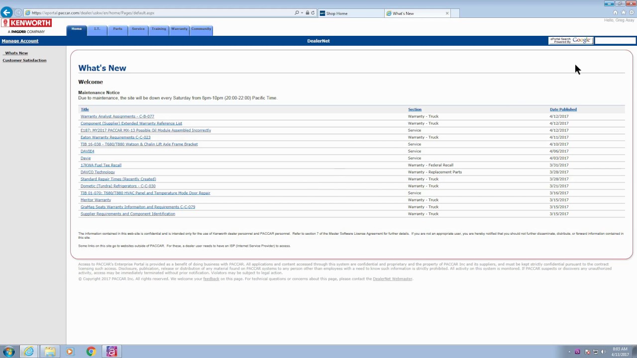 Eportal Login Paccar