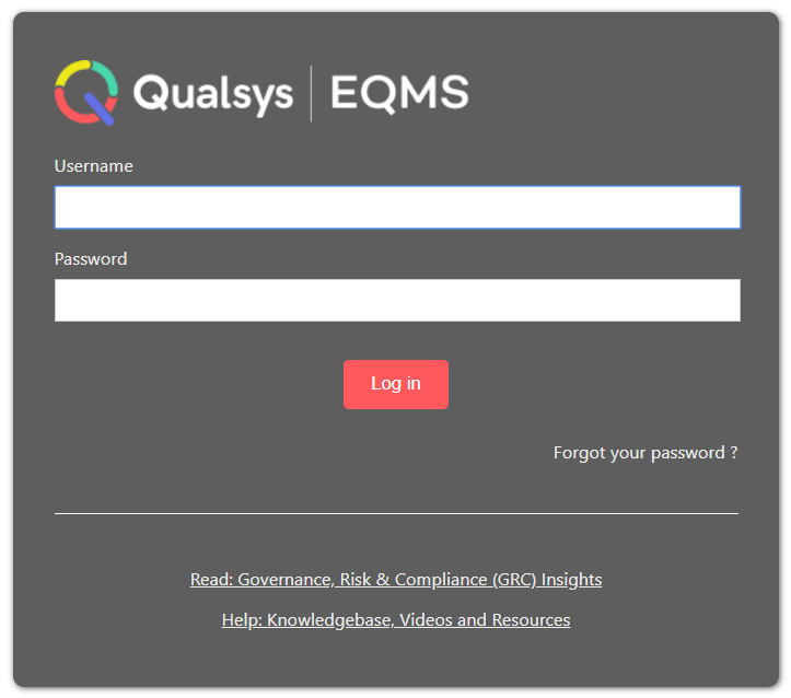 Eqms Login