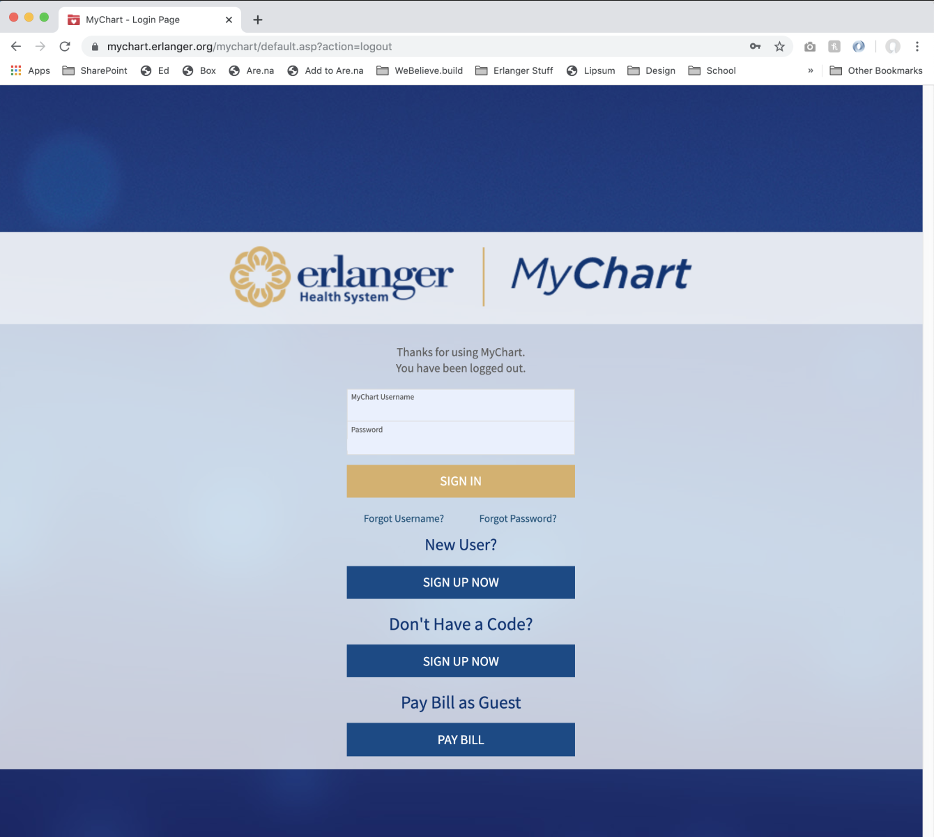 Erlanger Mychart Login