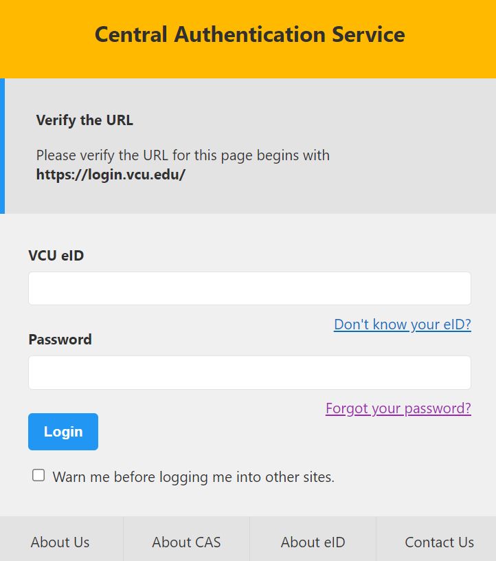 Eservices Login Vcu