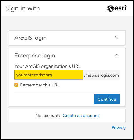 Esri Login