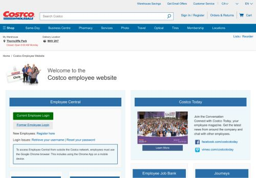 Ess.Costco.Ca Employee Central Login