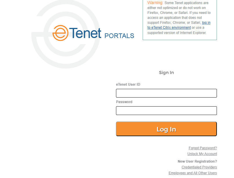 Etenet Login Physician