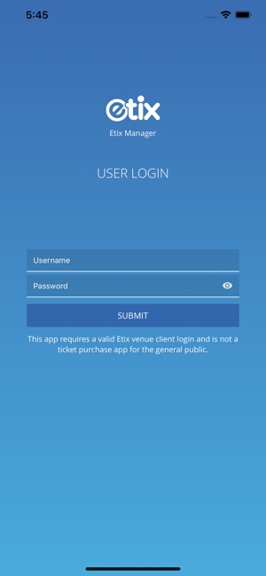 Etix Client Login