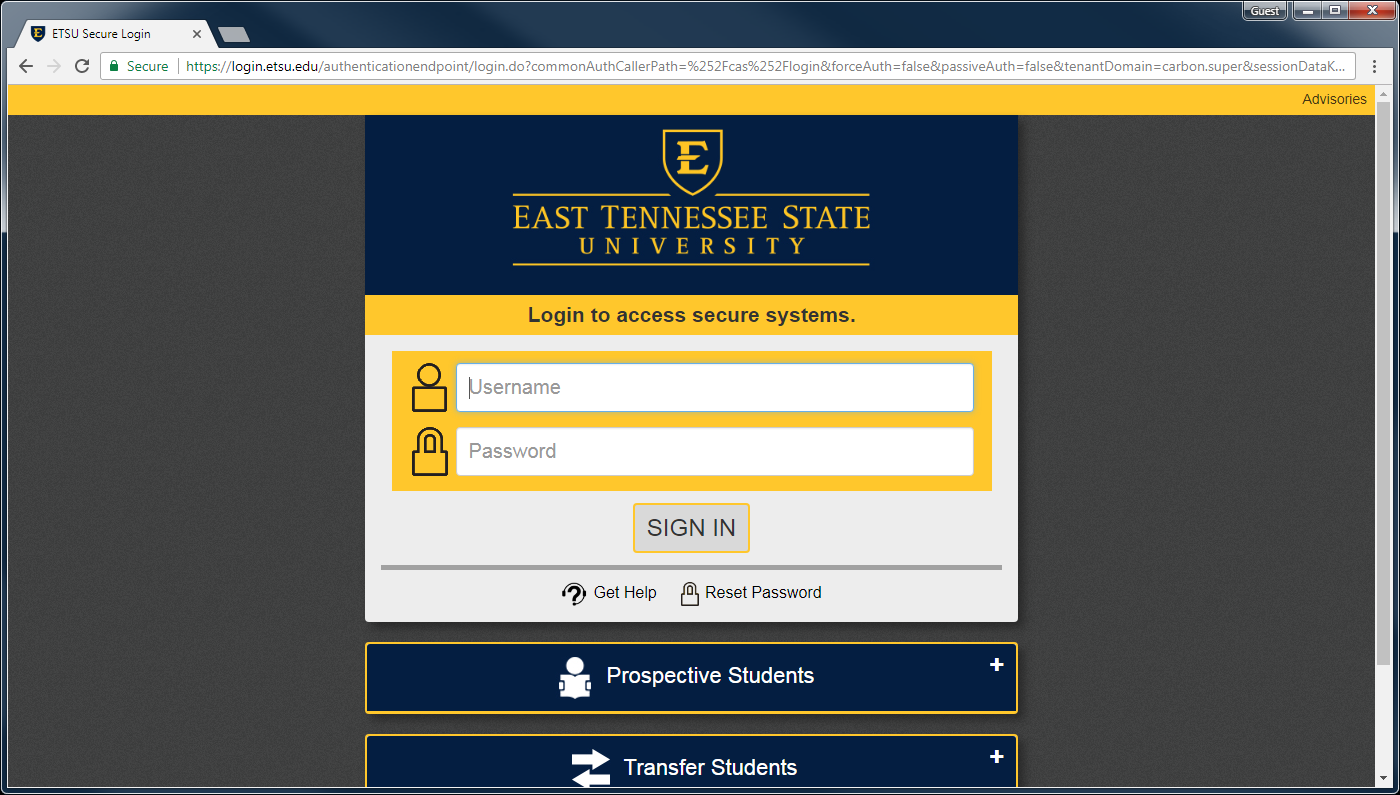 Etsu Goldlink Login