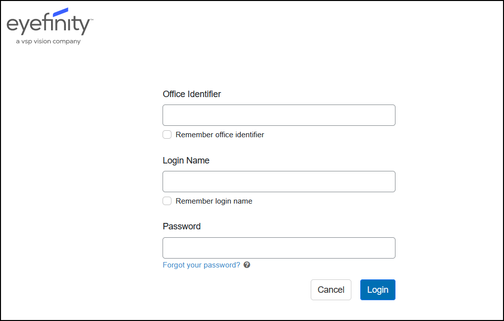 Eyefinity Practice Management Login