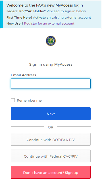 Faa Myaccess Login