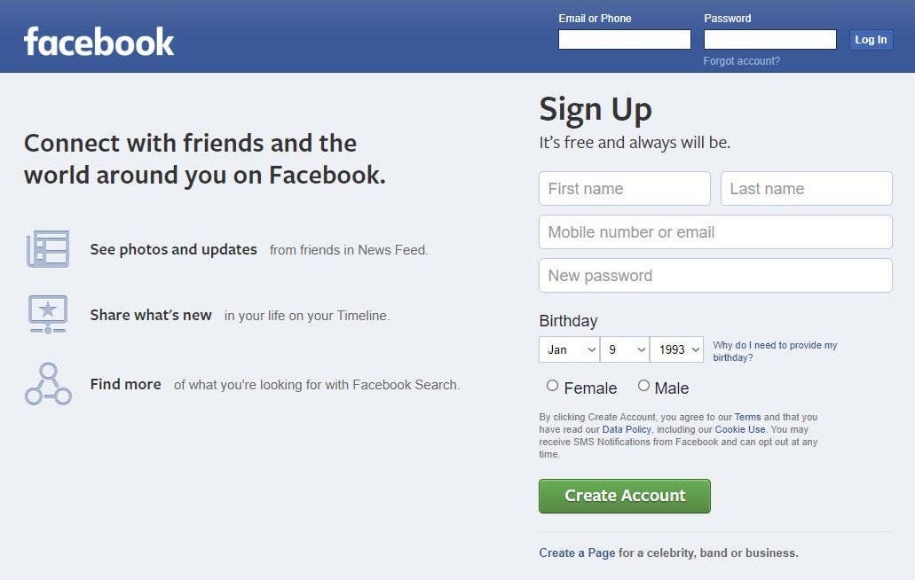 Facebook Old Version Login