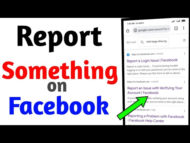 Facebook Report Login Issue