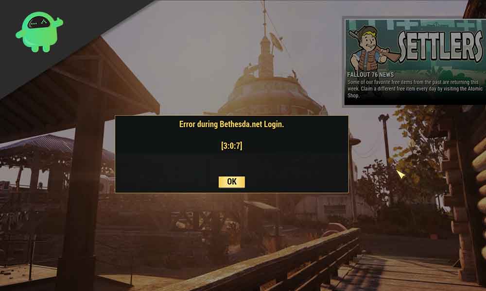 Fallout 76 Error During Bethesda.Net Login