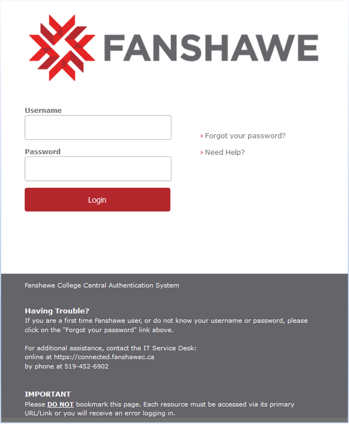 Fanshawe Email Login