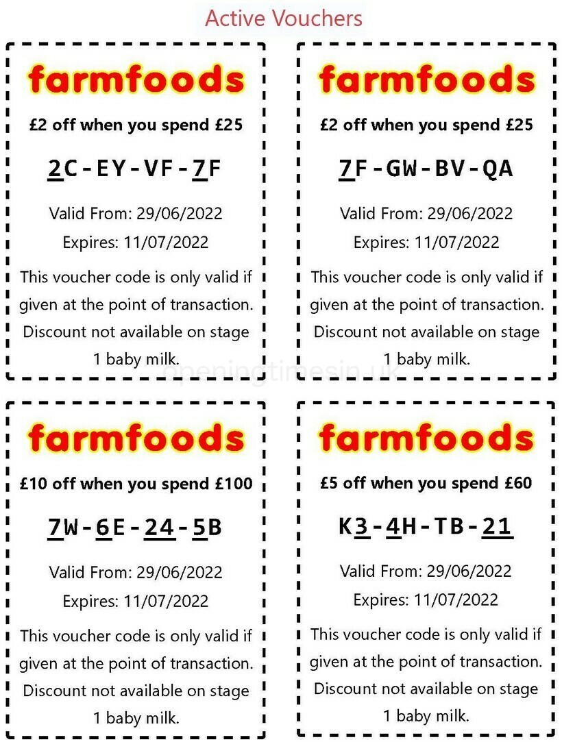 Farmfoods Vouchers Login