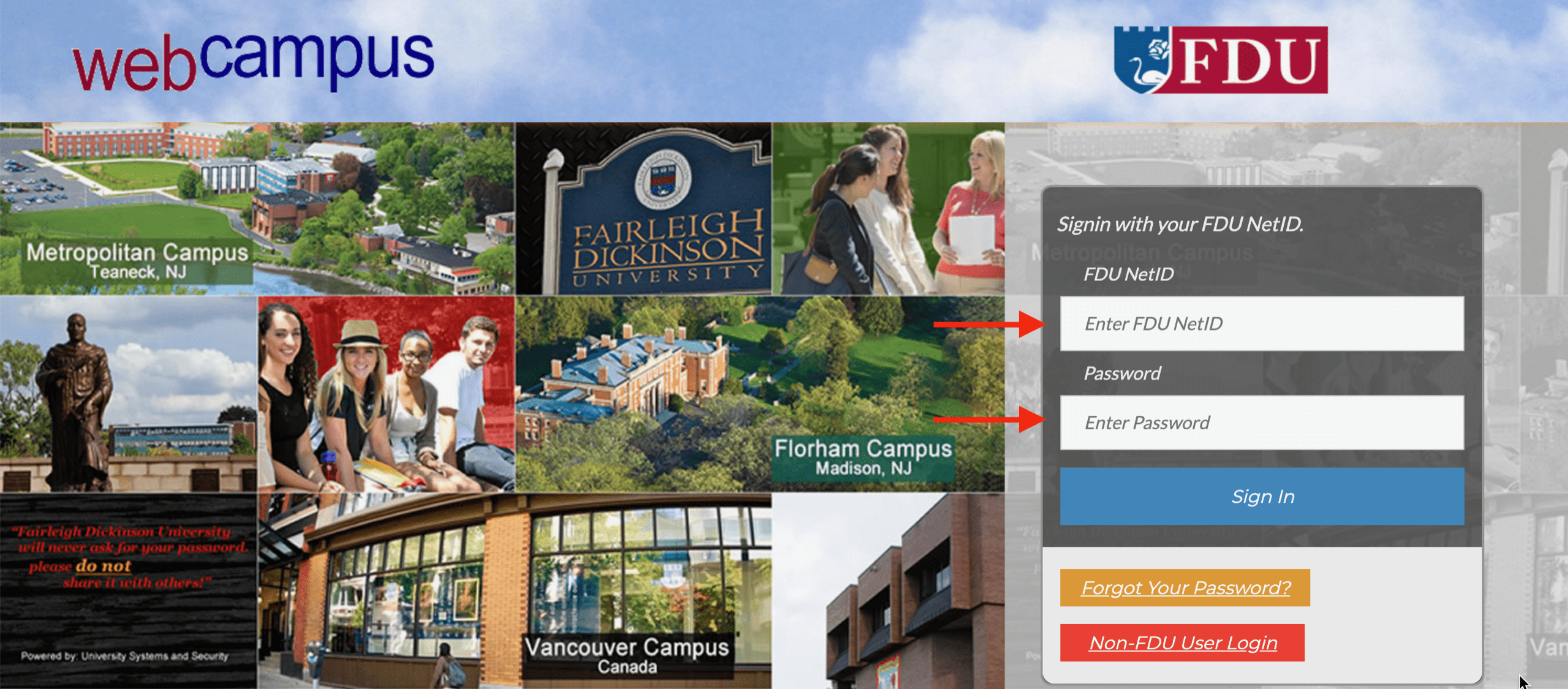 Fdu Webcampus Login