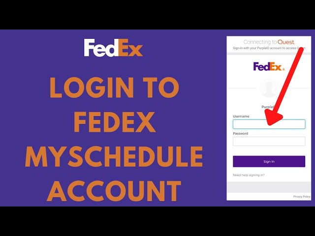 Fedex Ground My Schedule Login