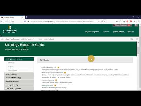 Fitchburg State University Blackboard Login