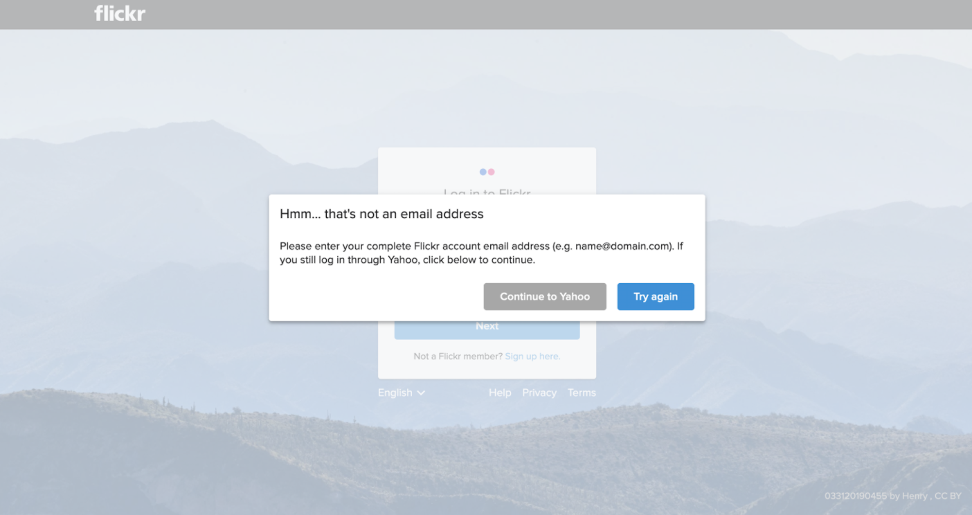 Flickr Yahoo Login