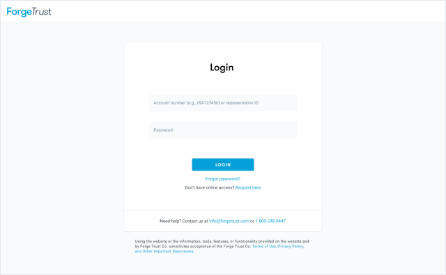 Forge Trust Login