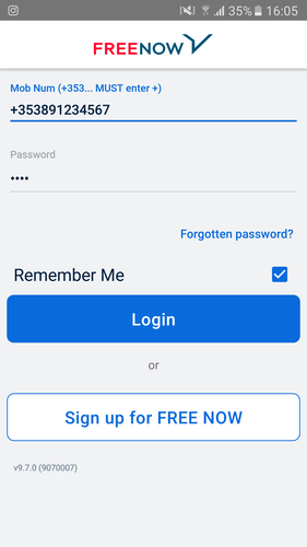 Free Now Driver Login