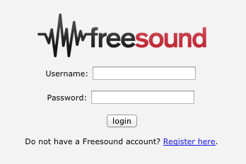 Freesound Login