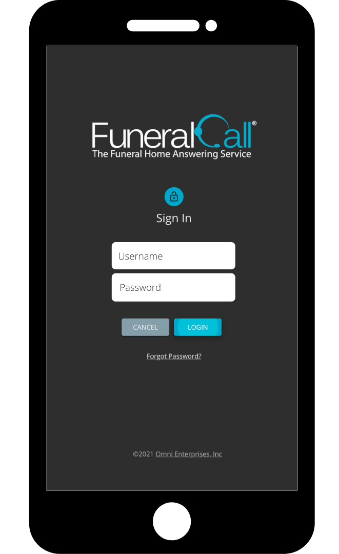 Funeral Call Login