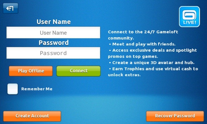 Gameloft Login