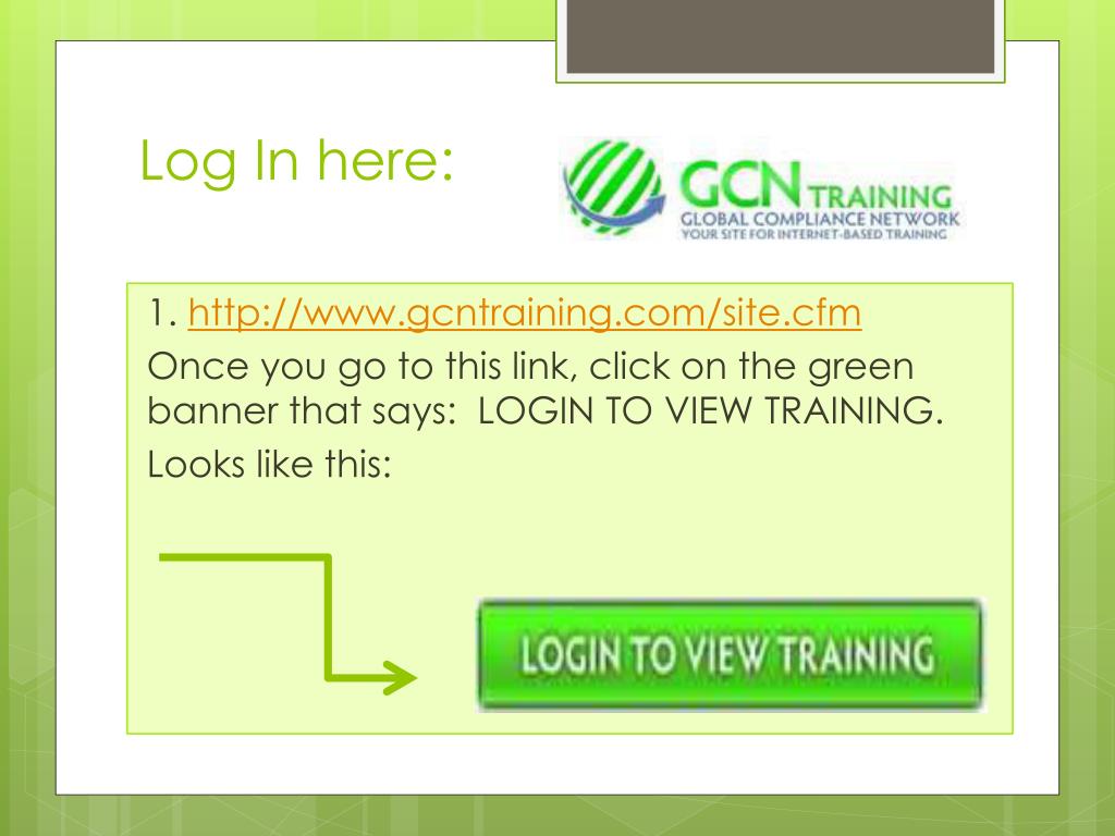 Gcn Training Login