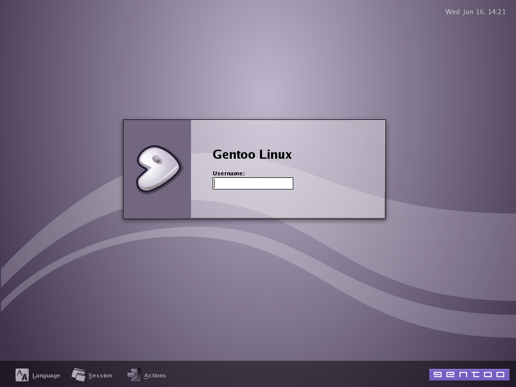 Gentoo Login