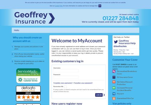 Geoffrey Car Insurance Login