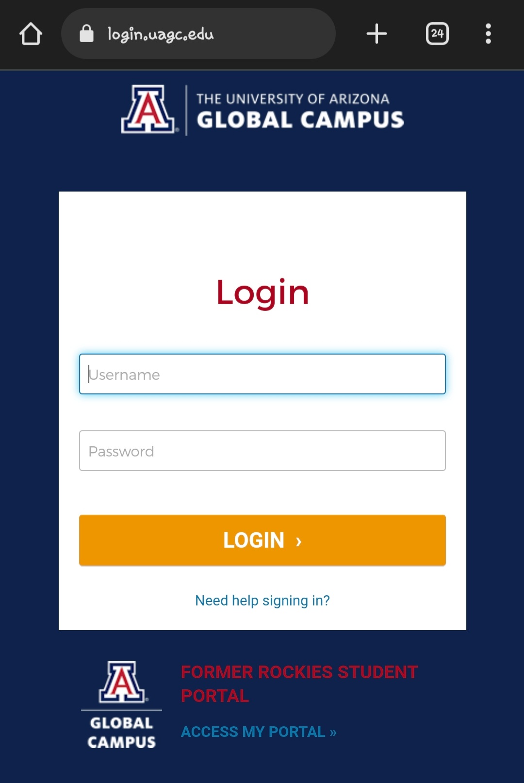 Global Campus Login