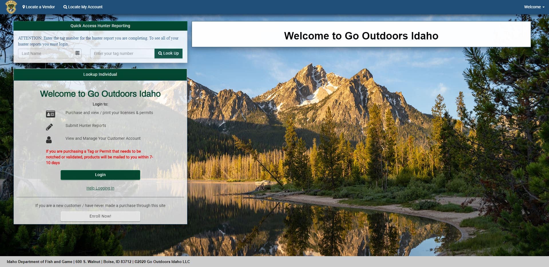 Go Outdoors Idaho Login