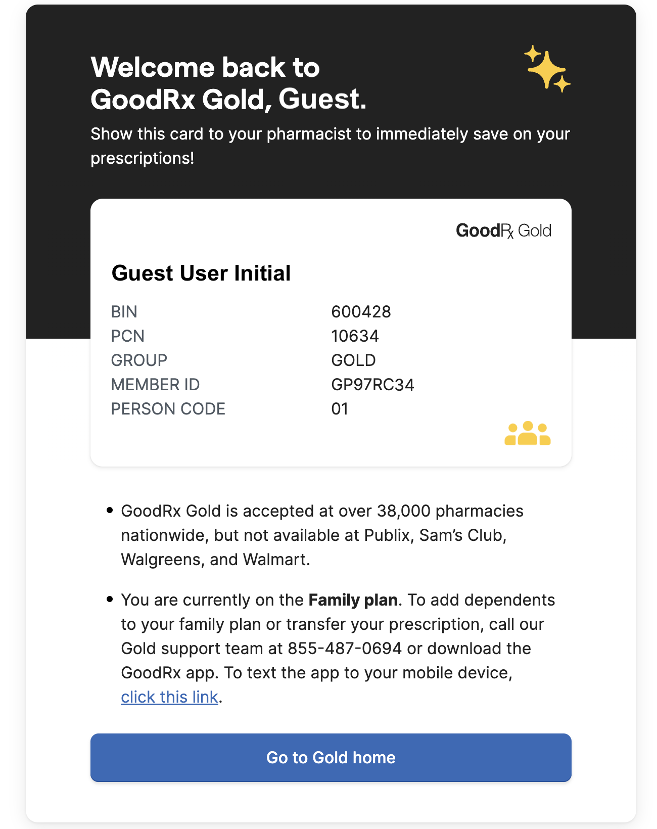 Goodrx Gold Member Login