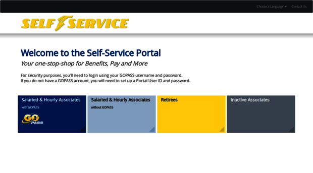 Goodyear Self Service Login