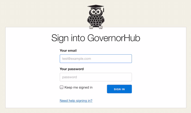 Governor Hub Login