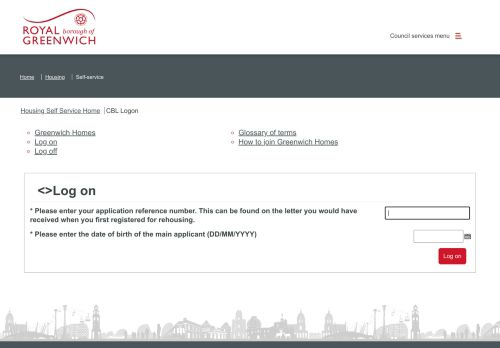 Greenwich Housing Bidding Login