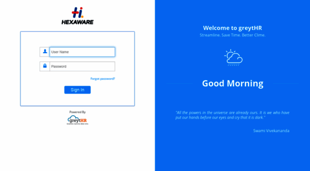 Greythr Hexaware Login