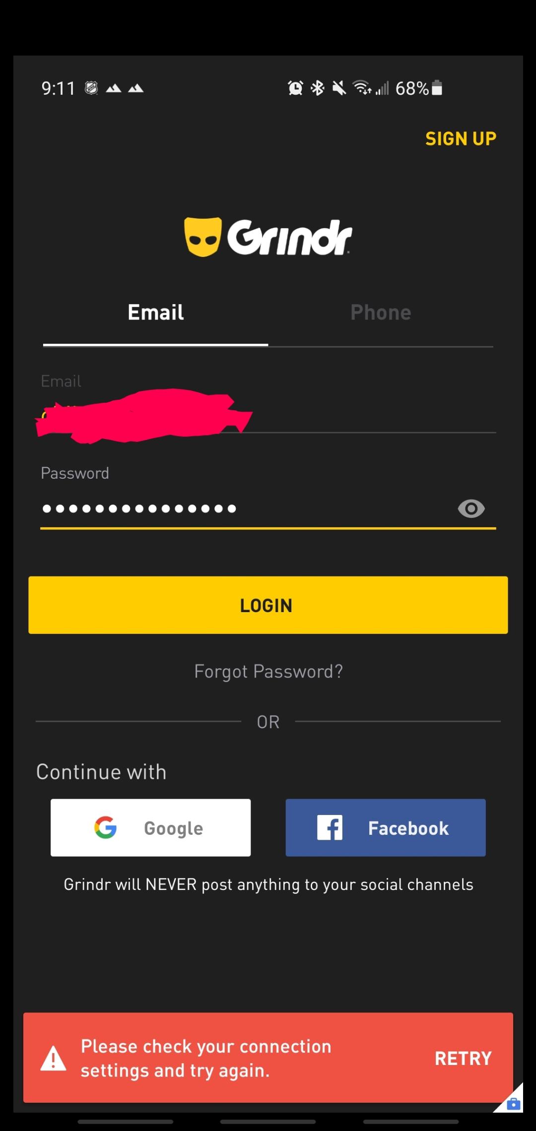 Grindr Unable To Login