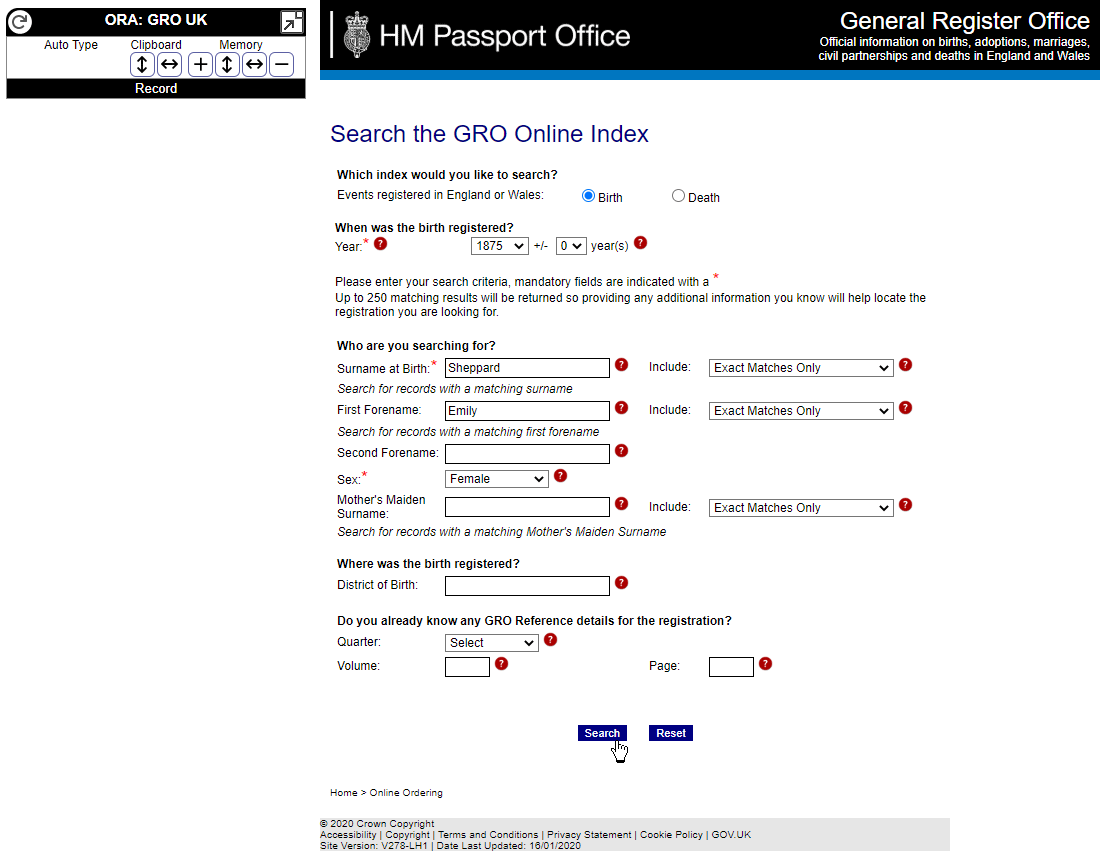 Gro.Gov.Uk Login