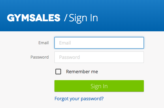 Gymsales Login