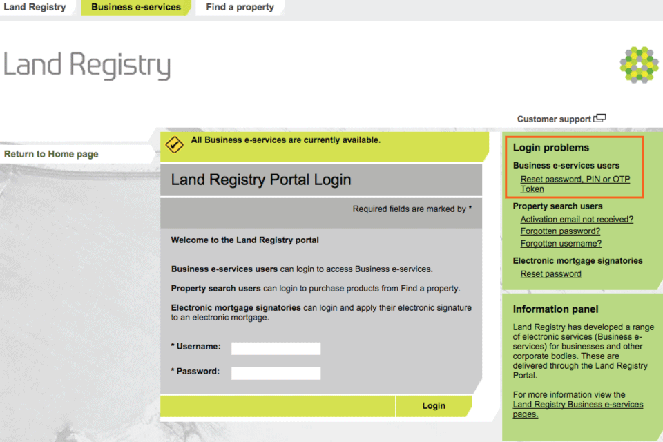 H M Land Registry Portal Login