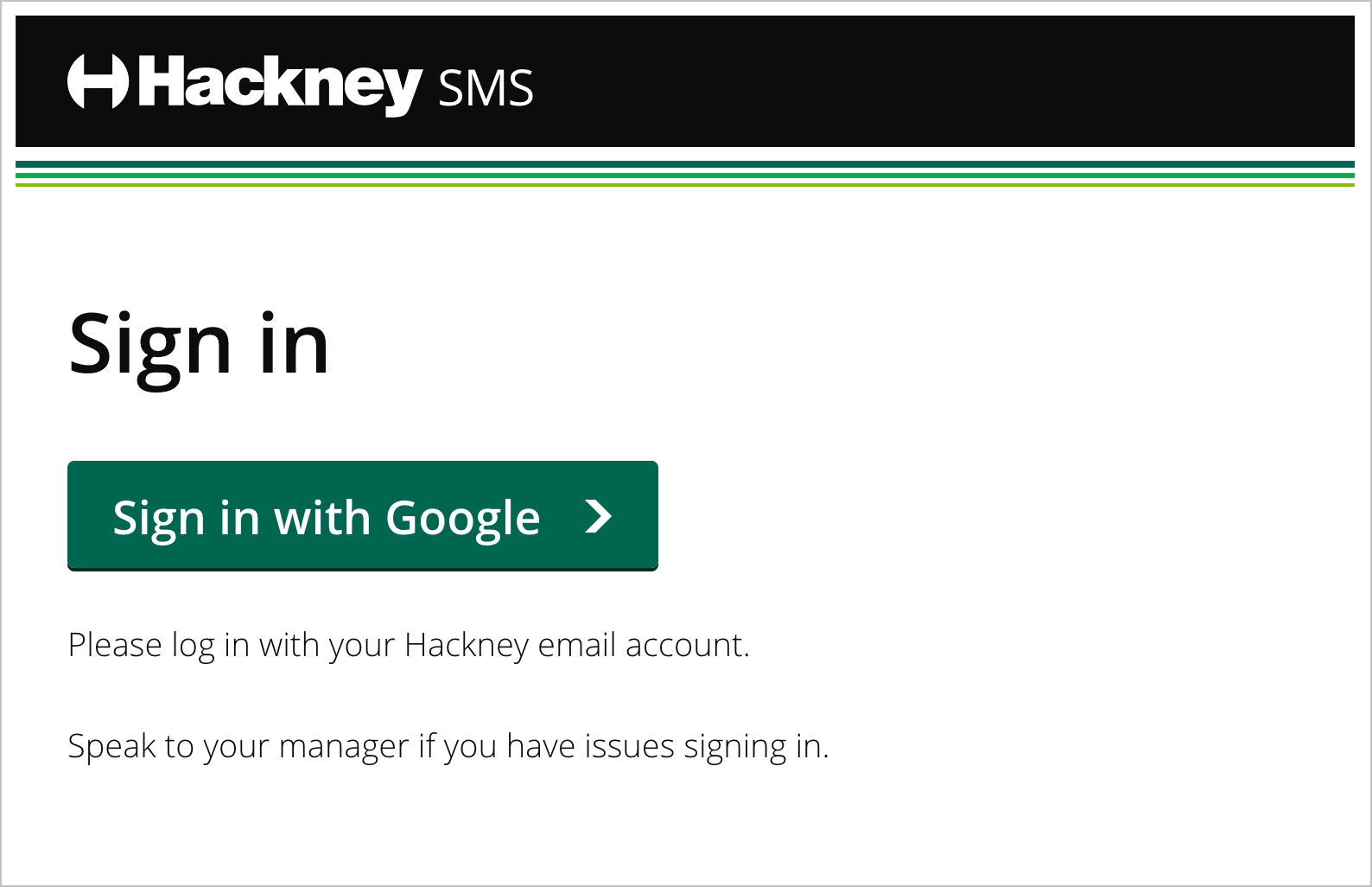 Hackney Login