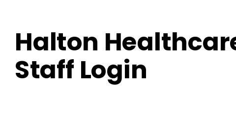 Halton Healthcare Staff Login