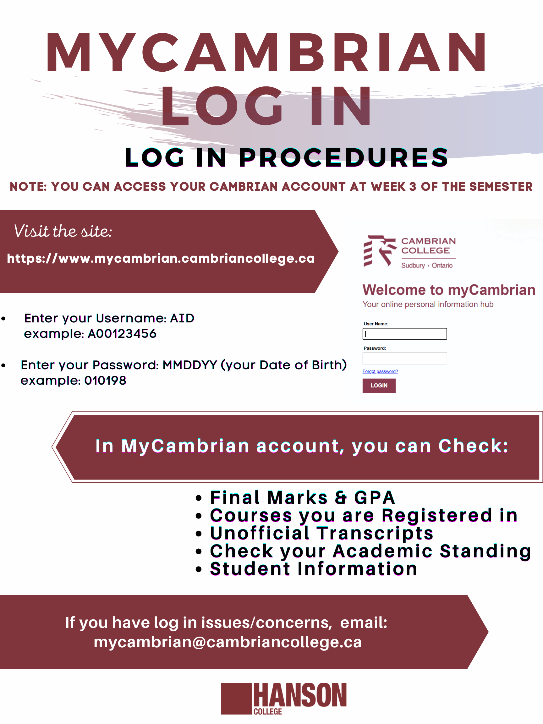 Hanson Campus Login