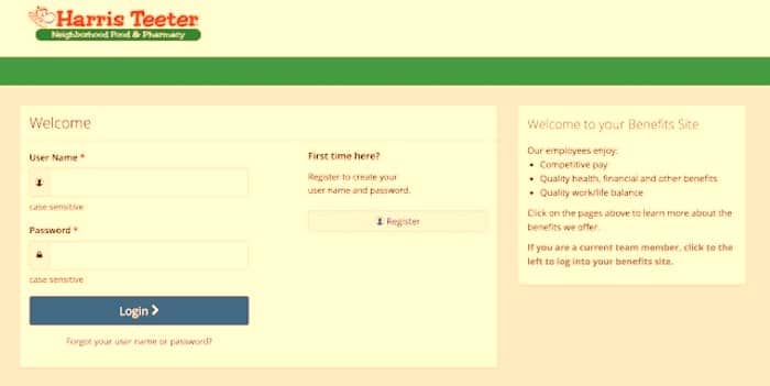 Harris Teeter Benefits Login