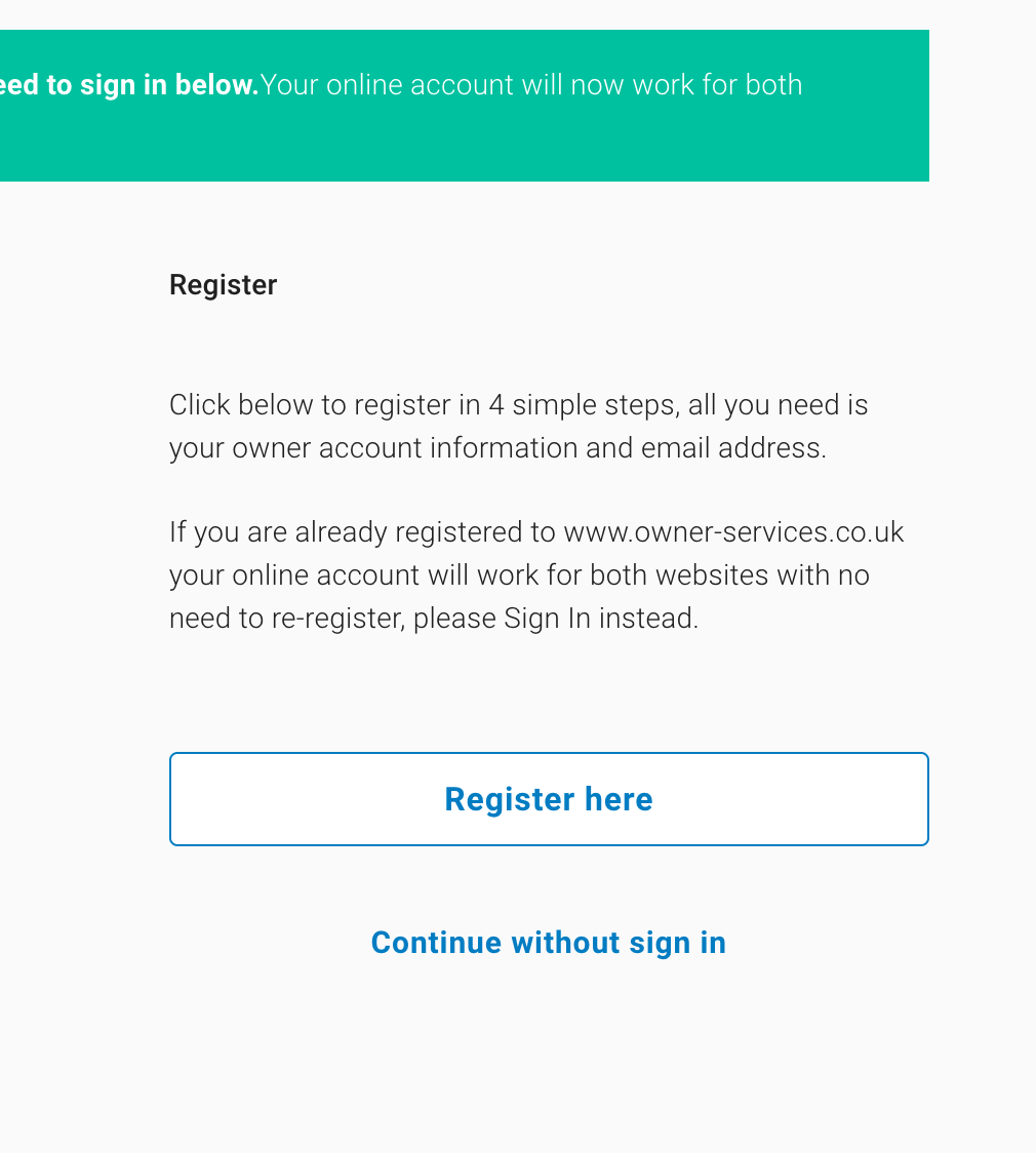 Haven Owners Services Login