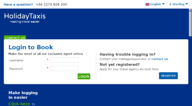 Holiday Taxis Agents Login