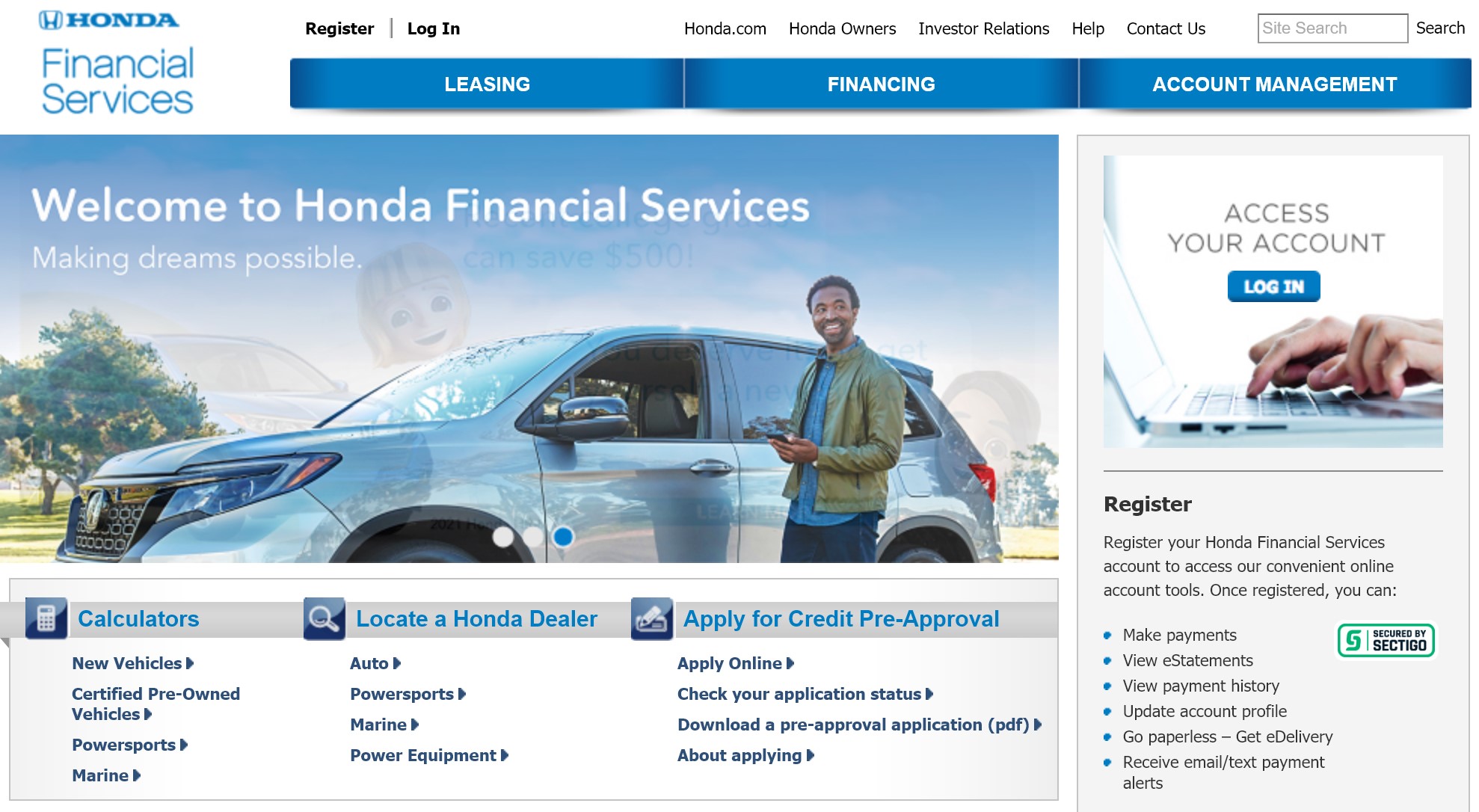 Hondafinancialservices Com Login