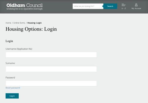 Housing Options Oldham Login