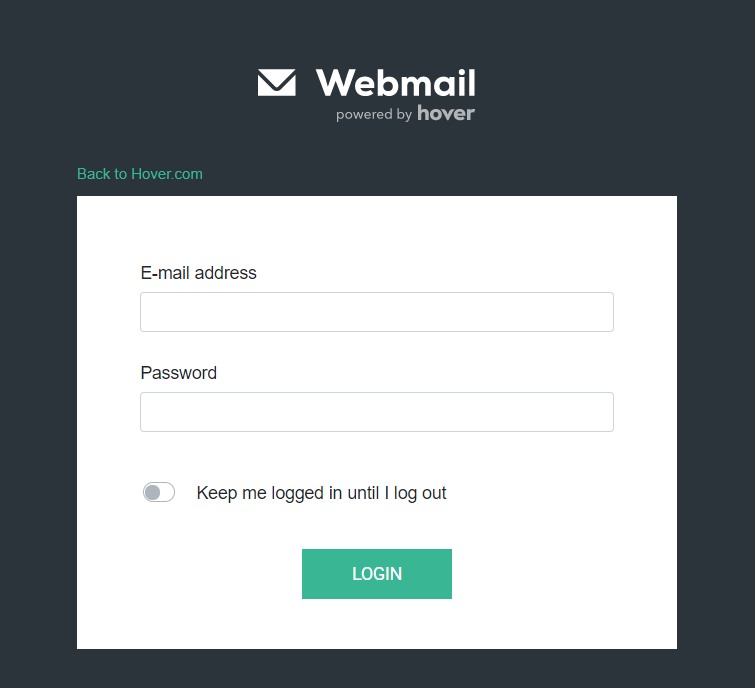 Hover Email Login