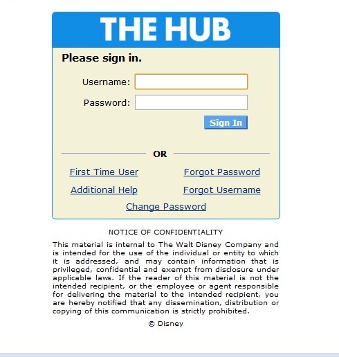 Hub Login Disney